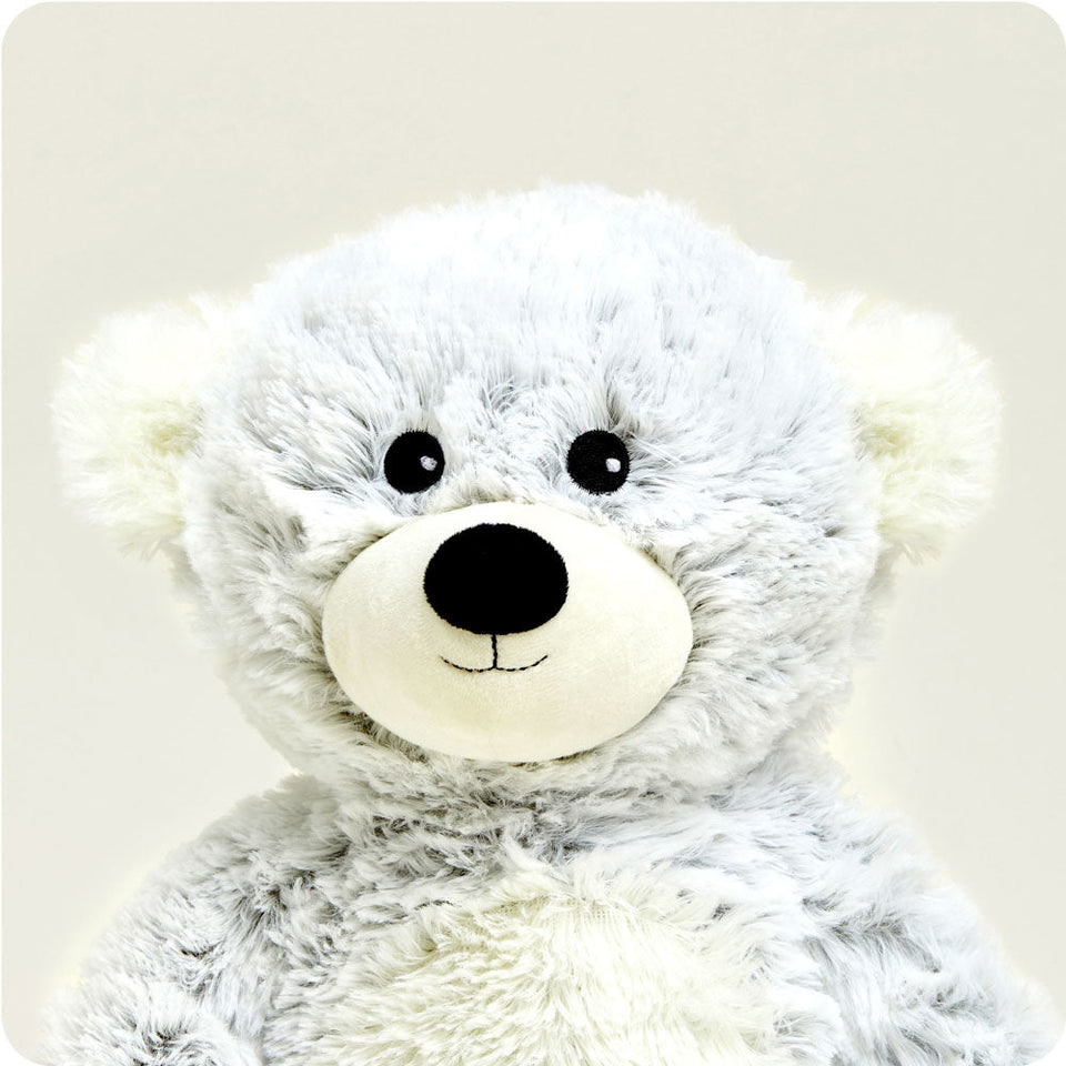 Gray Marshmallow Bear Warmies - Gentle Mist