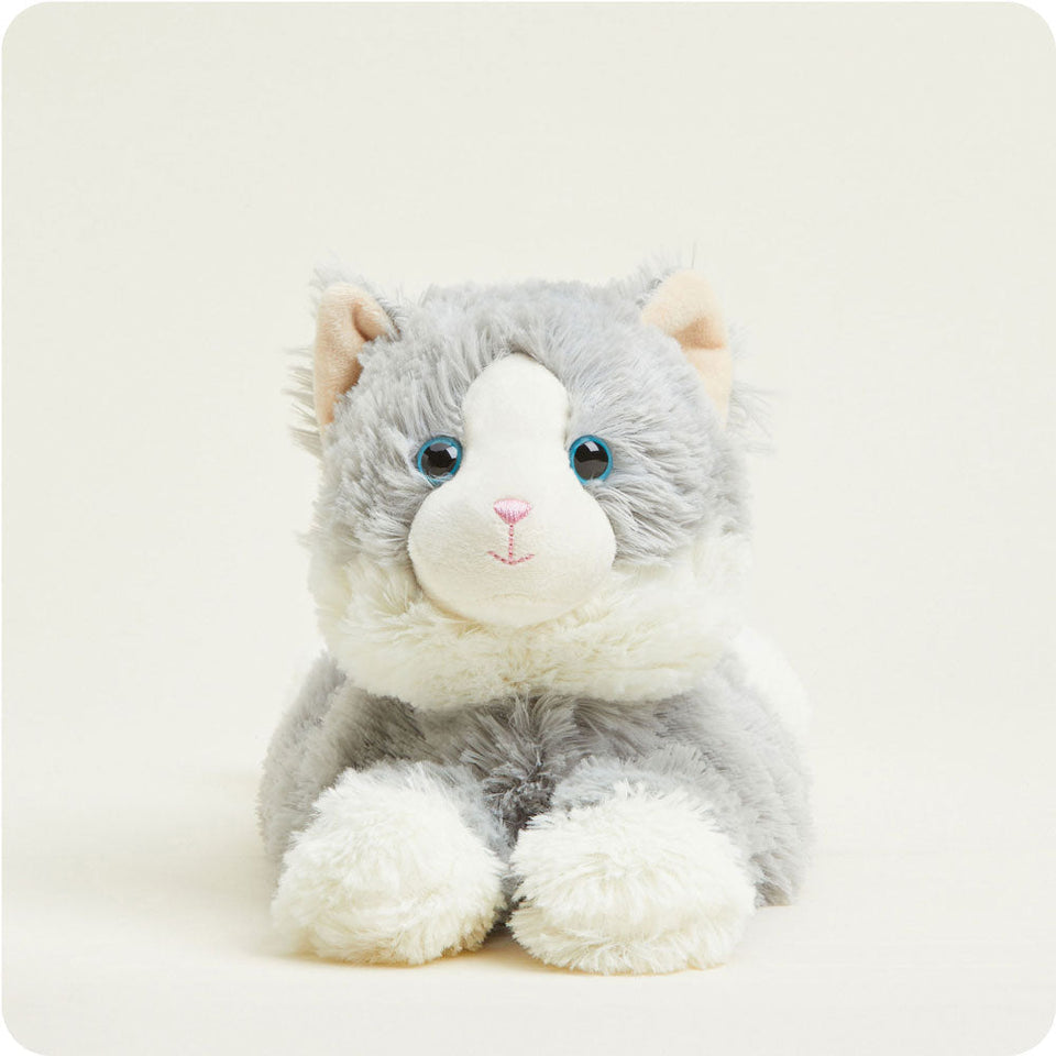 Laying Down Gray Cat Warmies - Fresh Notes