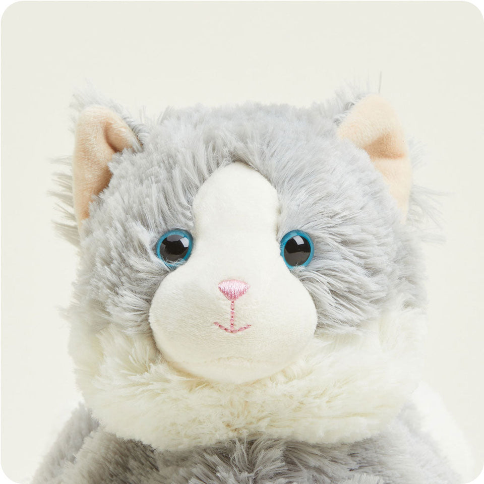 Laying Down Gray Cat Warmies - Fresh Notes