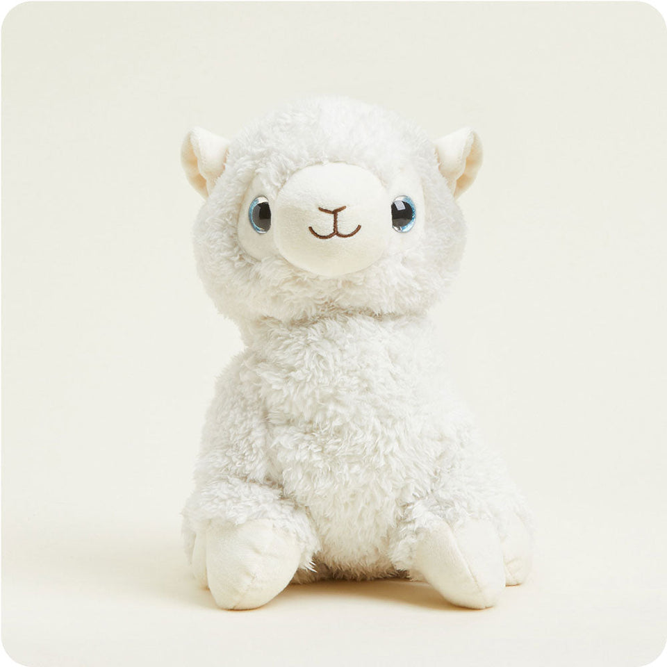 White Llama Warmies - Soft Glow