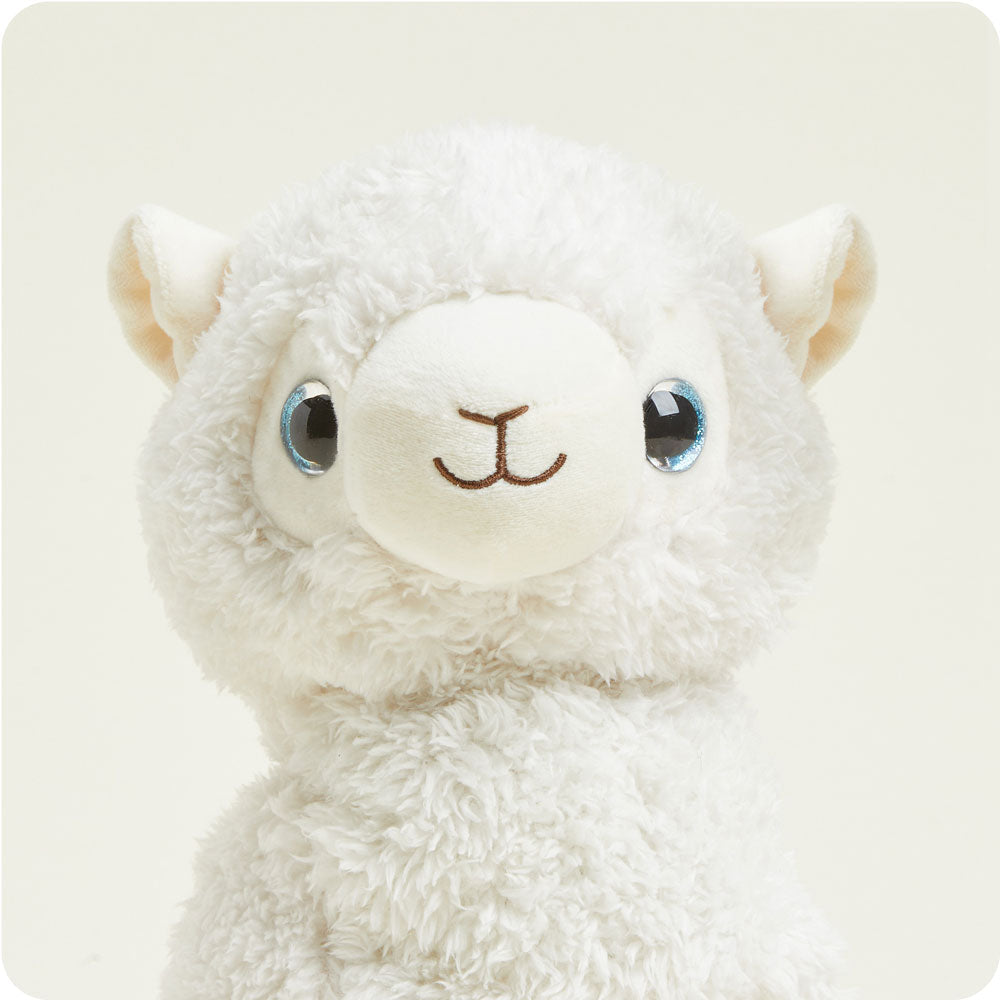White Llama Warmies - Soft Glow