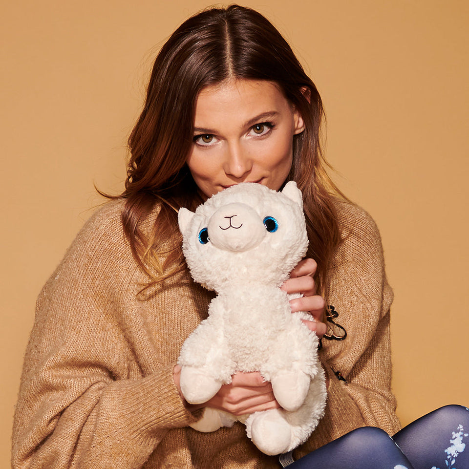 White Llama Warmies - Soft Glow