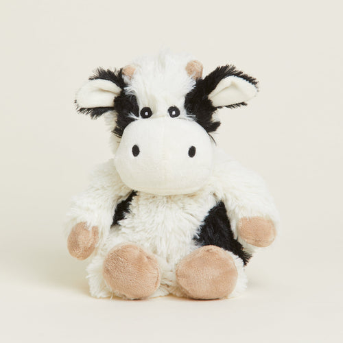 Black and White Cow Warmies Junior - Soft Glow