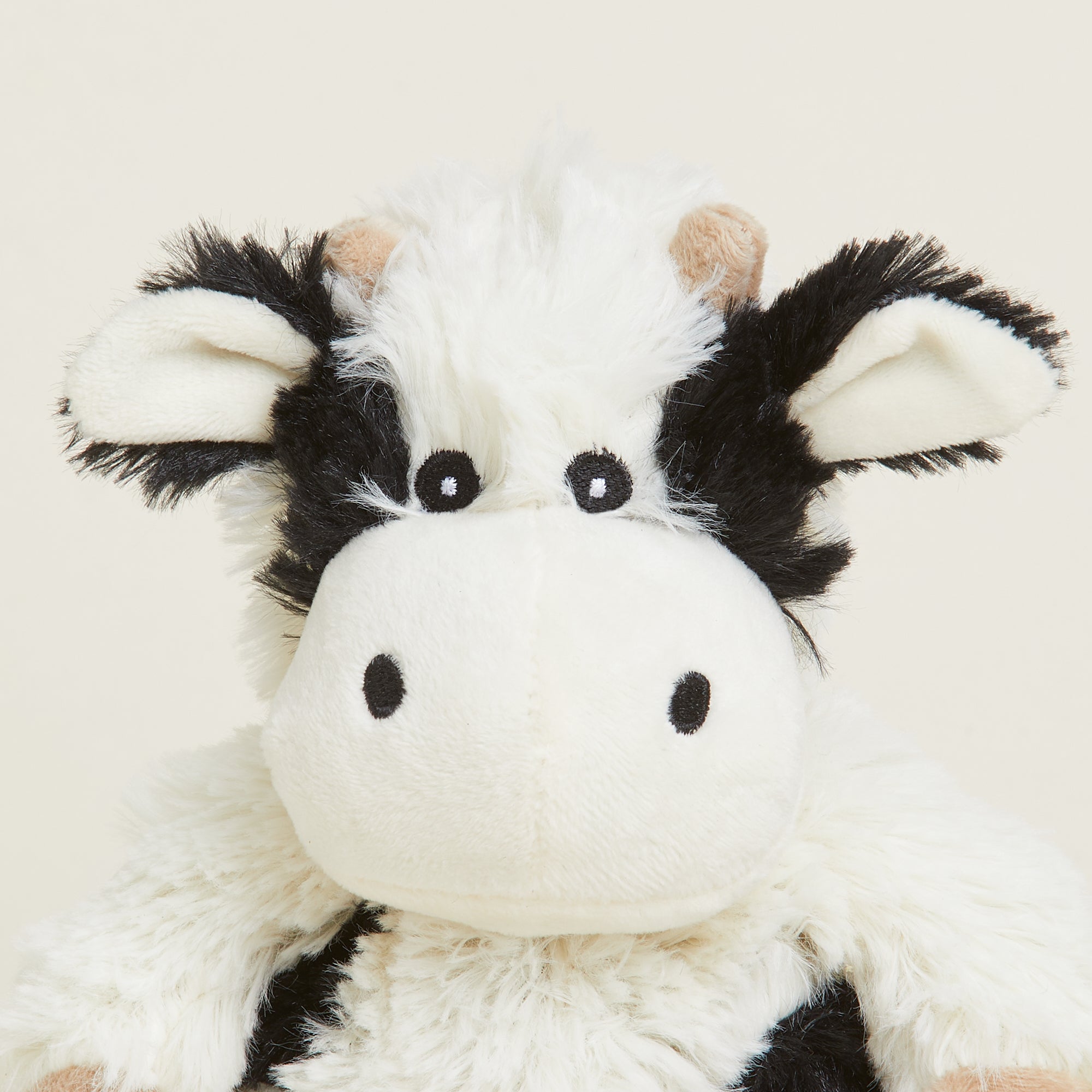 Black and White Cow Warmies Junior - Soft Glow