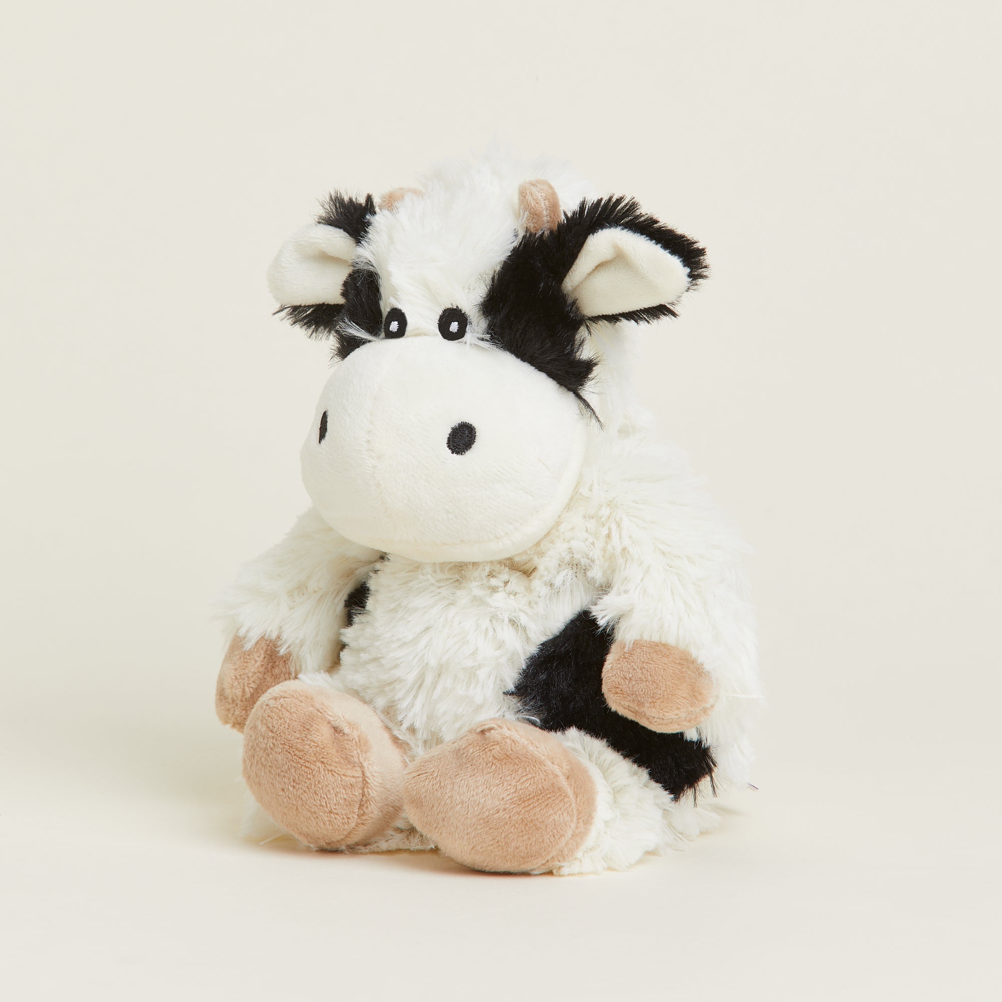 Black and White Cow Warmies Junior - Soft Glow