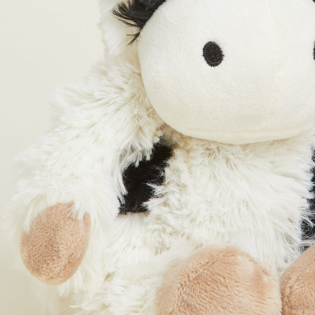 Black and White Cow Warmies Junior - Soft Glow