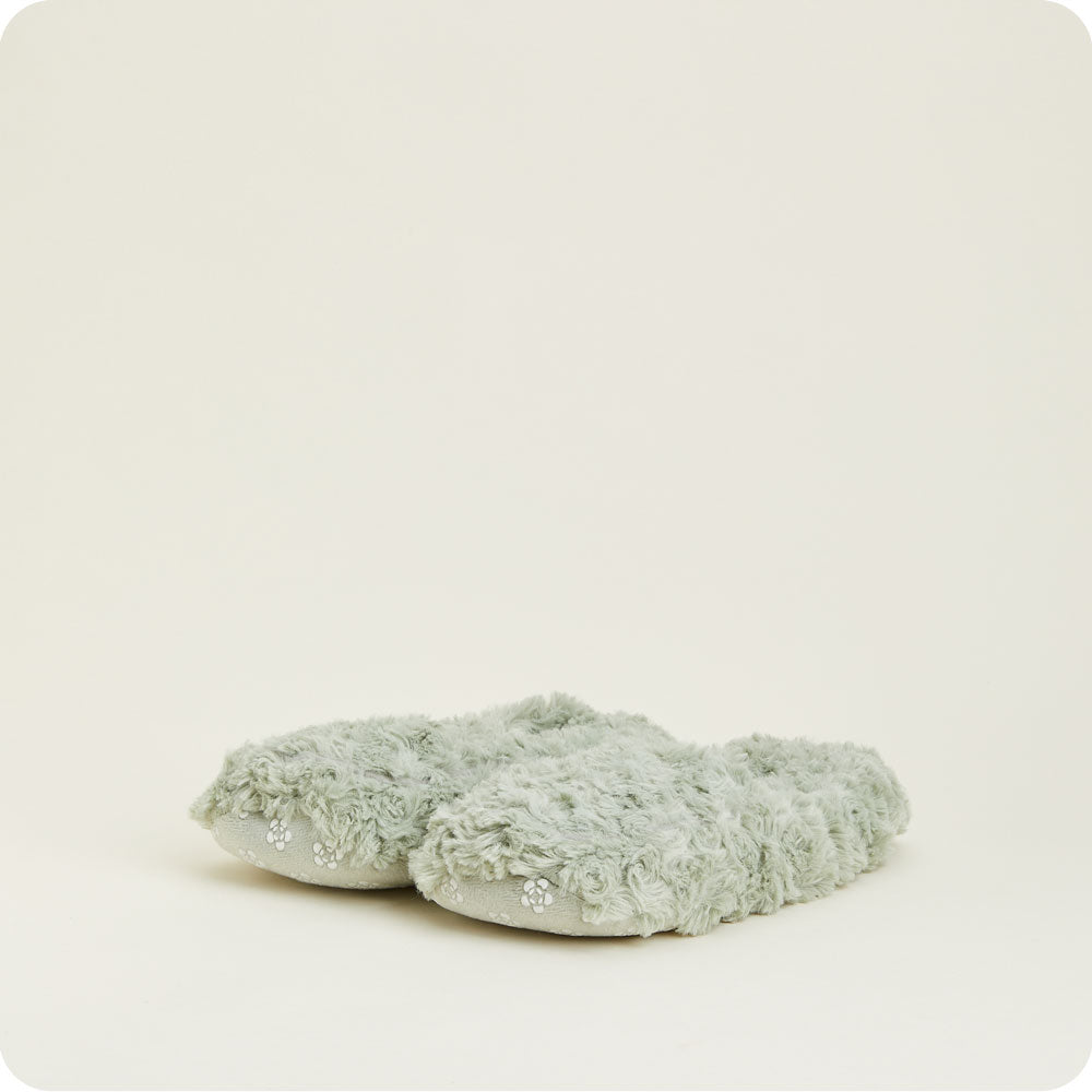 Curly Sage Green Slippers Warmies® - Daily Scent