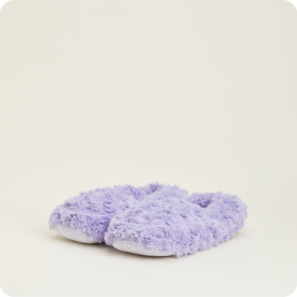 Curly Purple Slippers Warmies® - Classic Notes
