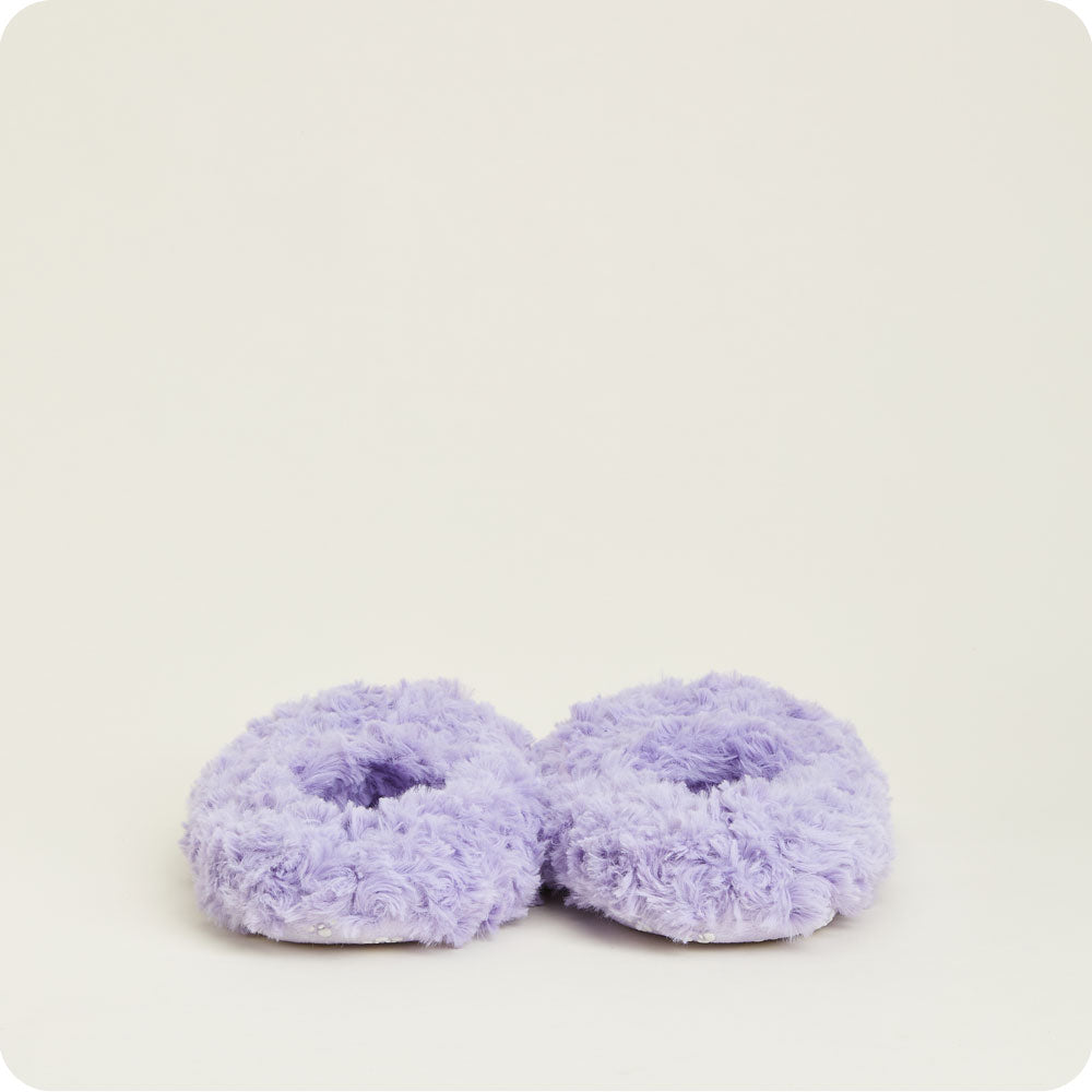 Curly Purple Slippers Warmies® - Classic Notes