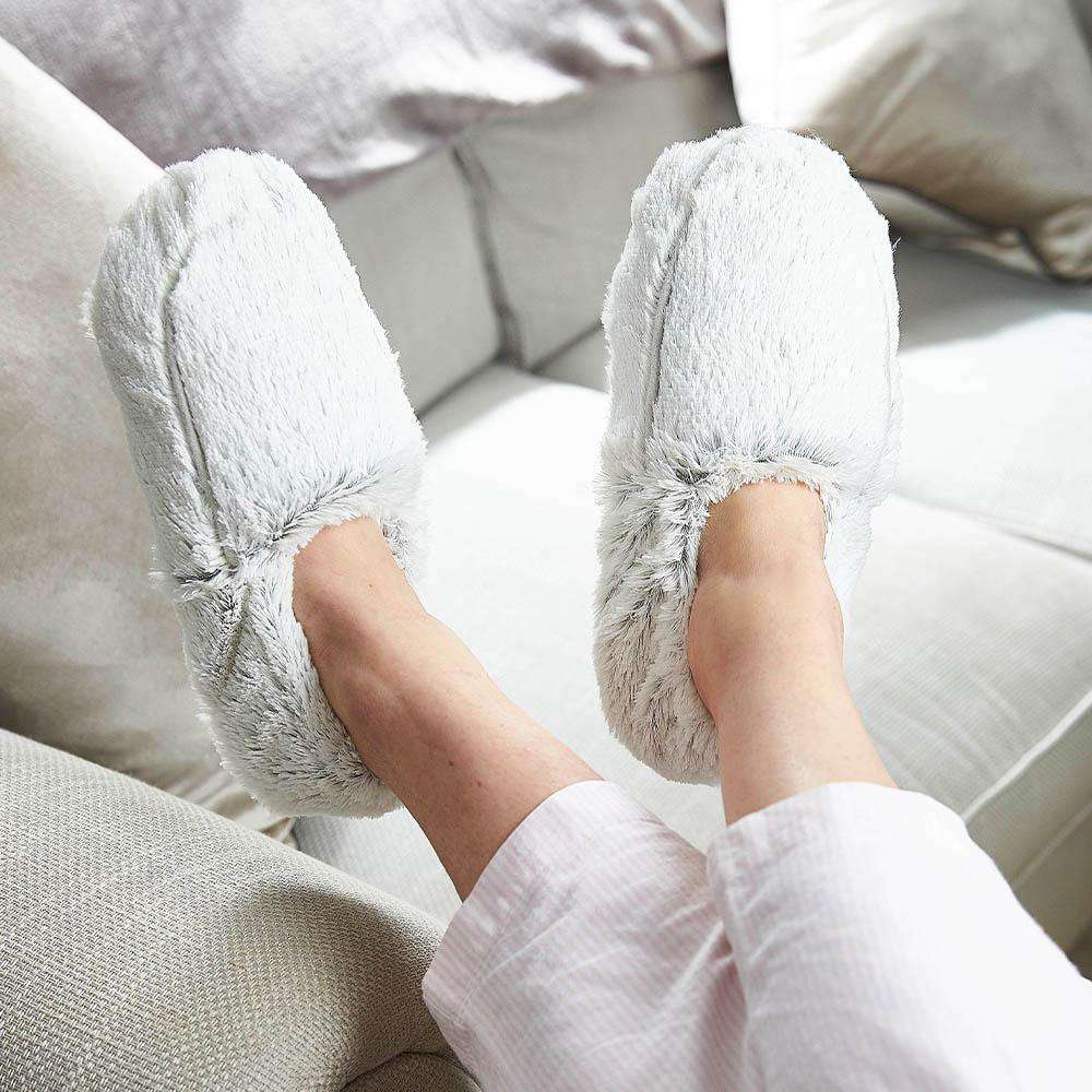 Marshmallow Gray Slippers Warmies® - Clean Mood