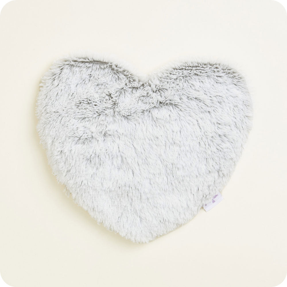 Marshmallow Gray Heart Heat Pad Warmies - Clean Comfort