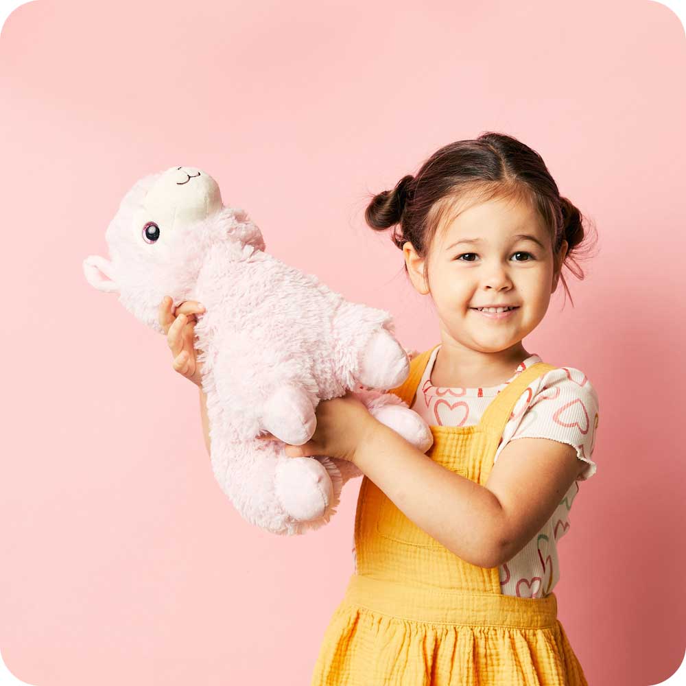 Pink Llama Warmies - Soft Glow
