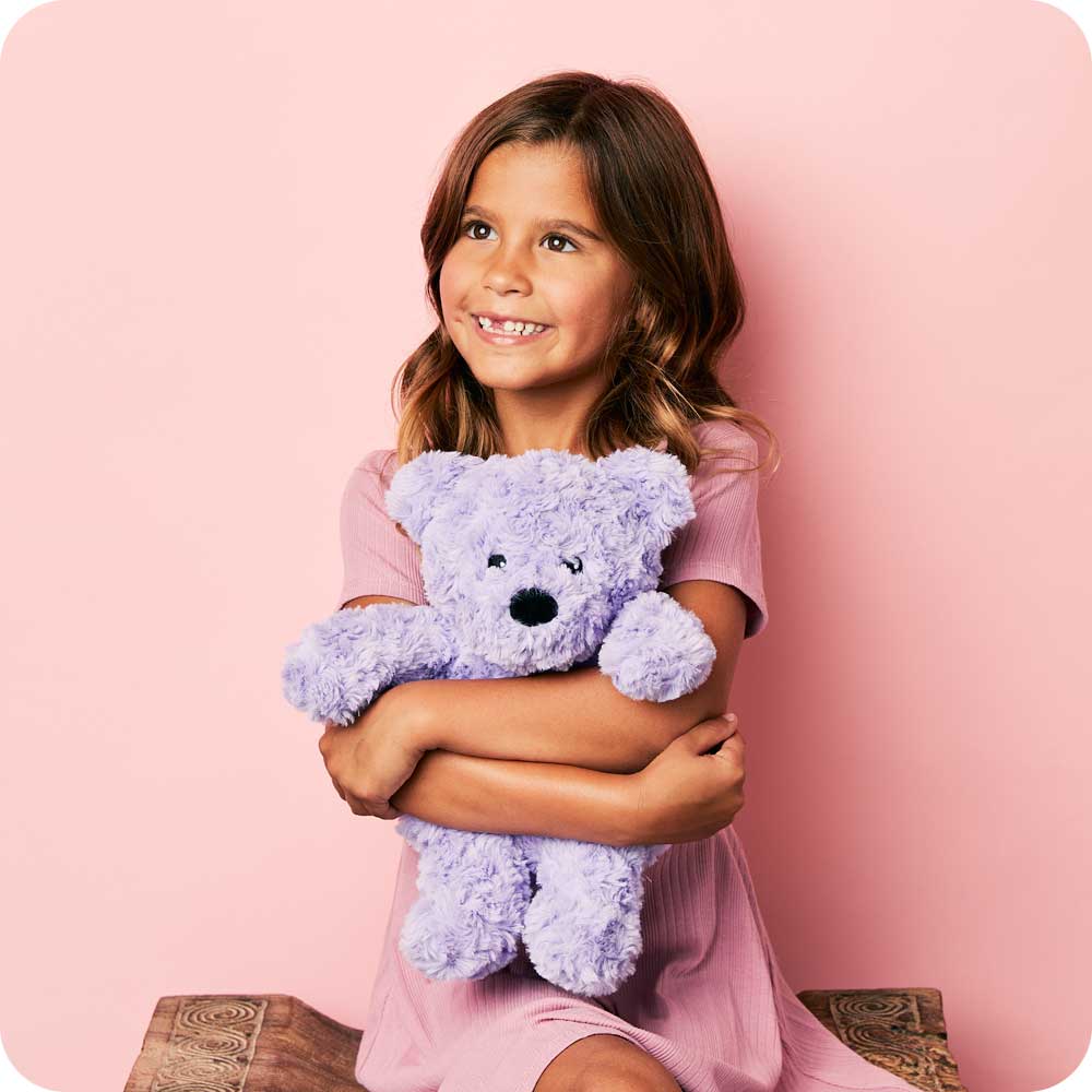 Purple Curly Bear Warmies - Warm Blend