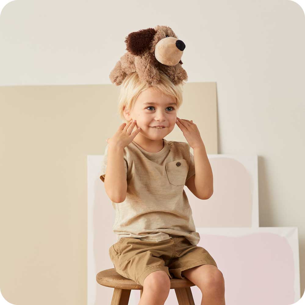 Brown Dog Warmies - Soft Glow