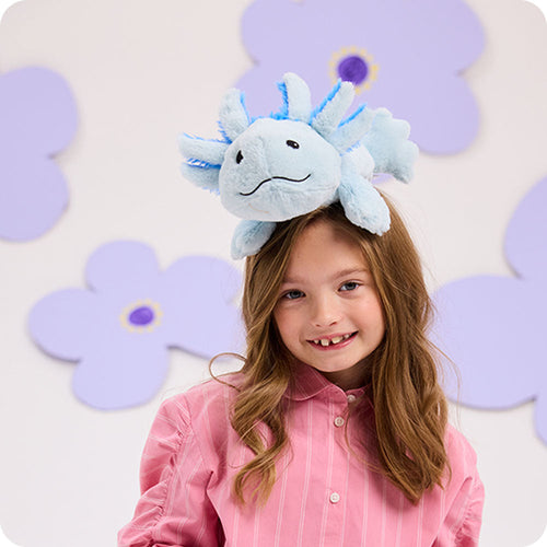 Blue Axolotl Warmies - Cozy Glow