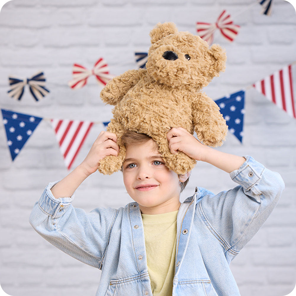 Brown Curly Bear Warmies - Daily Scent